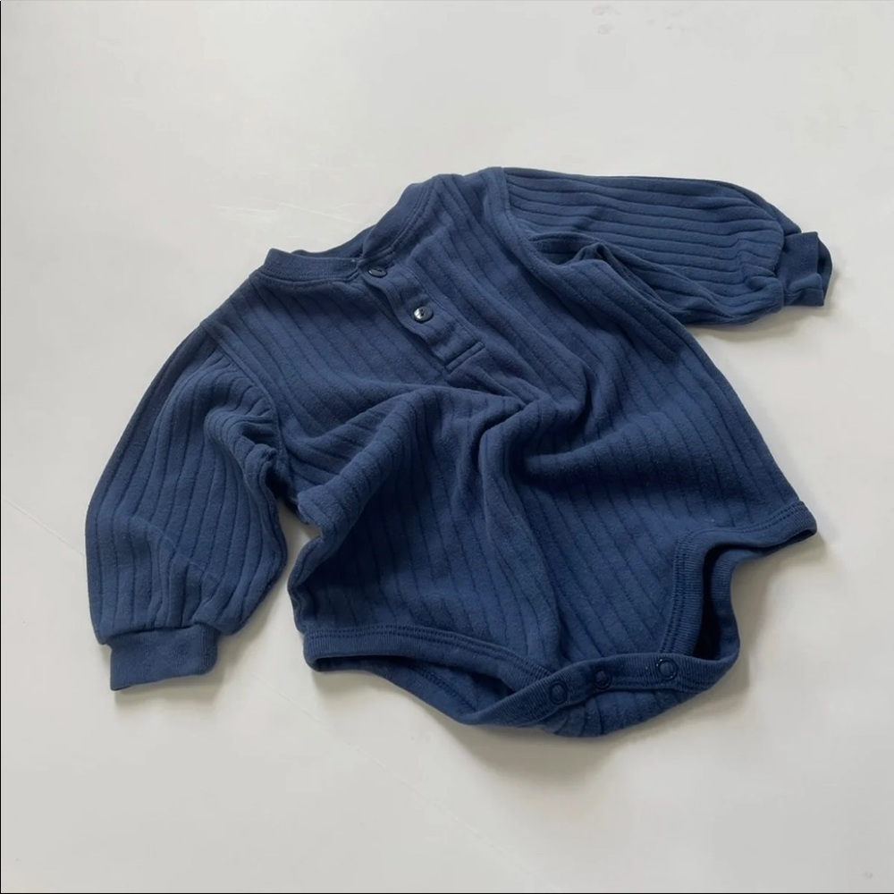Ribbed Henley Bodysuit